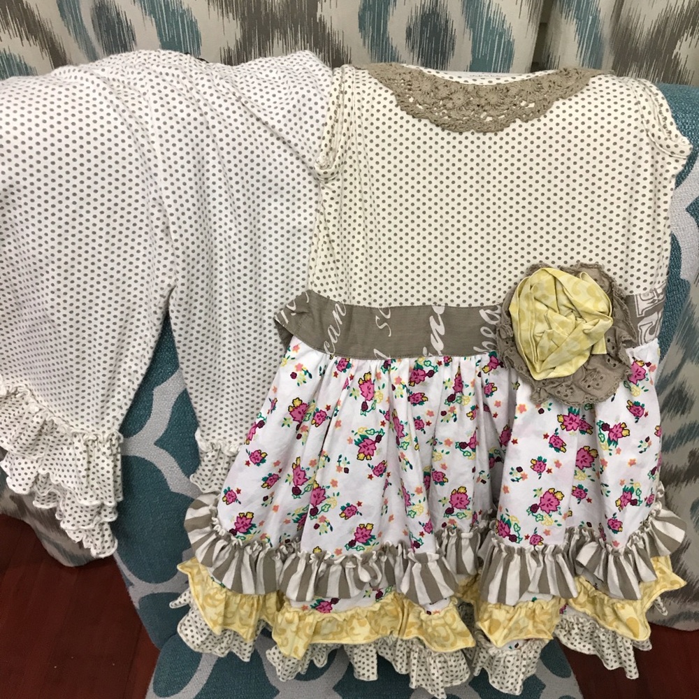 Girls 4T Mustard Pie Short set